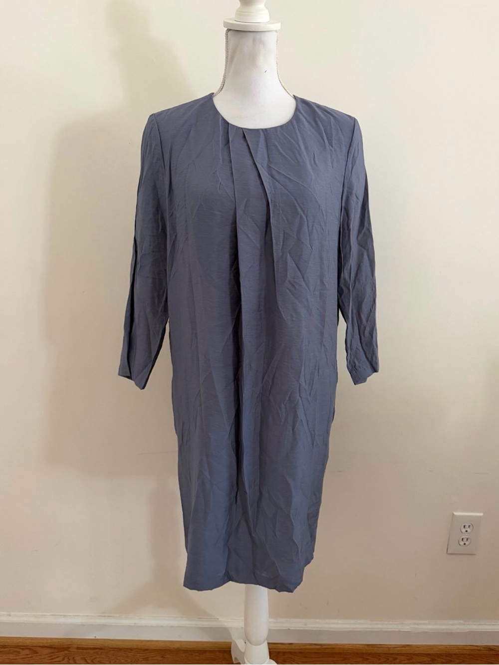 NEW ARMANI EXCHANGE Blue Long Sleeve Shift Dress Size 6 $130